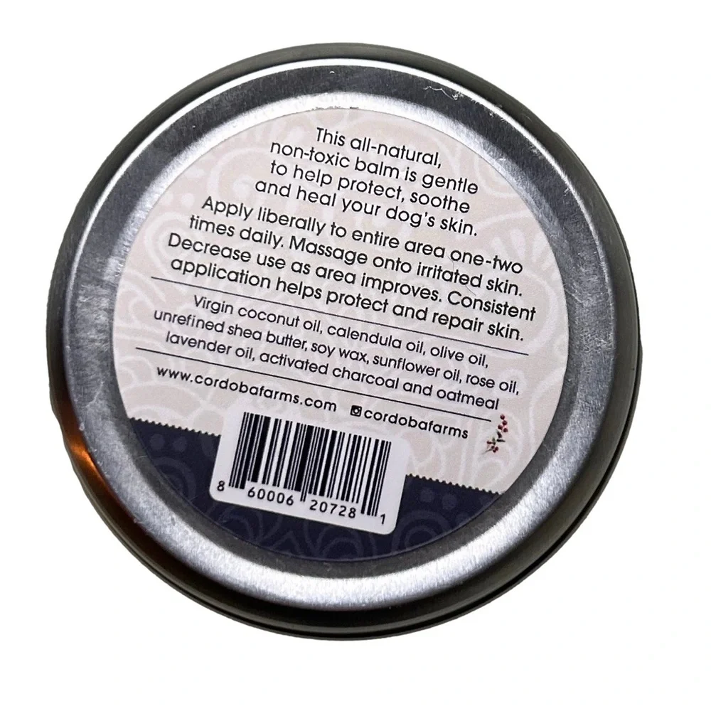 Cordoba Farms Balm Diggity Dog Skin Therapy 2 oz | Oatmeal + Charcoal Dog Balm